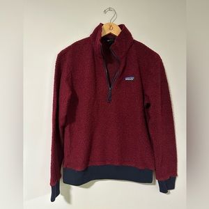 Wine Patagonia Women’s Half Zip Sweatshirt Small
